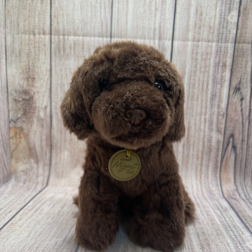 Aurora MiYoni Chocolate Labrador dog plush stuffed animal  Soft Toy 10in